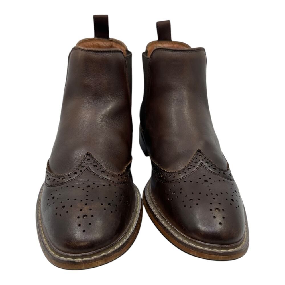 FLORSHEIM Streets WT Boot Size MENS 8M Brown Leather Wingtip Chelsea (11835-200) - Picture 2 of 15